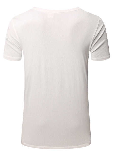 NITAGUT Mens Hipster Hiphop Holes Design T-Shirt Cotton Crewneck Tees